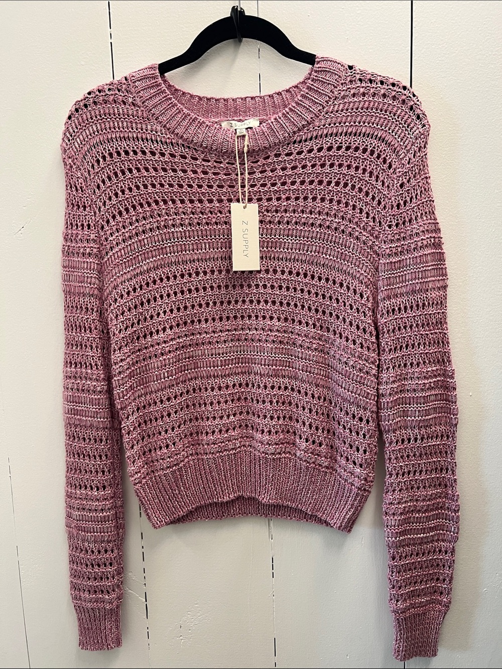 Z Supply Montalvo Women's Open-Knit Crewneck Sweater - Dusty Rose
XS & M